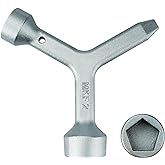 VIDABTE MKF2 Meter Curb Box Key triangle curb box wrench,Electric Box Key Water Meter Key for meter pit lids and meter box li