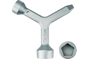 VIDABTE MKF2 Meter Curb Box Key triangle curb box wrench,Electric Box Key Water Meter Key for meter pit lids and meter box lids and curb box