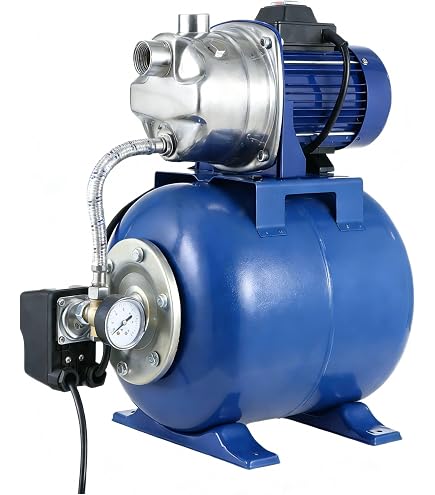 Stainless Steel Pressure Tank,Vertical Well Pump Air Tank, 15 25 40 50 60 80 130 185 Gallon Automatic Water Supply Storage Tank,Well Water Booster Tank for Home/Garden/Agriculture(135x50cm/53x19.7in(2