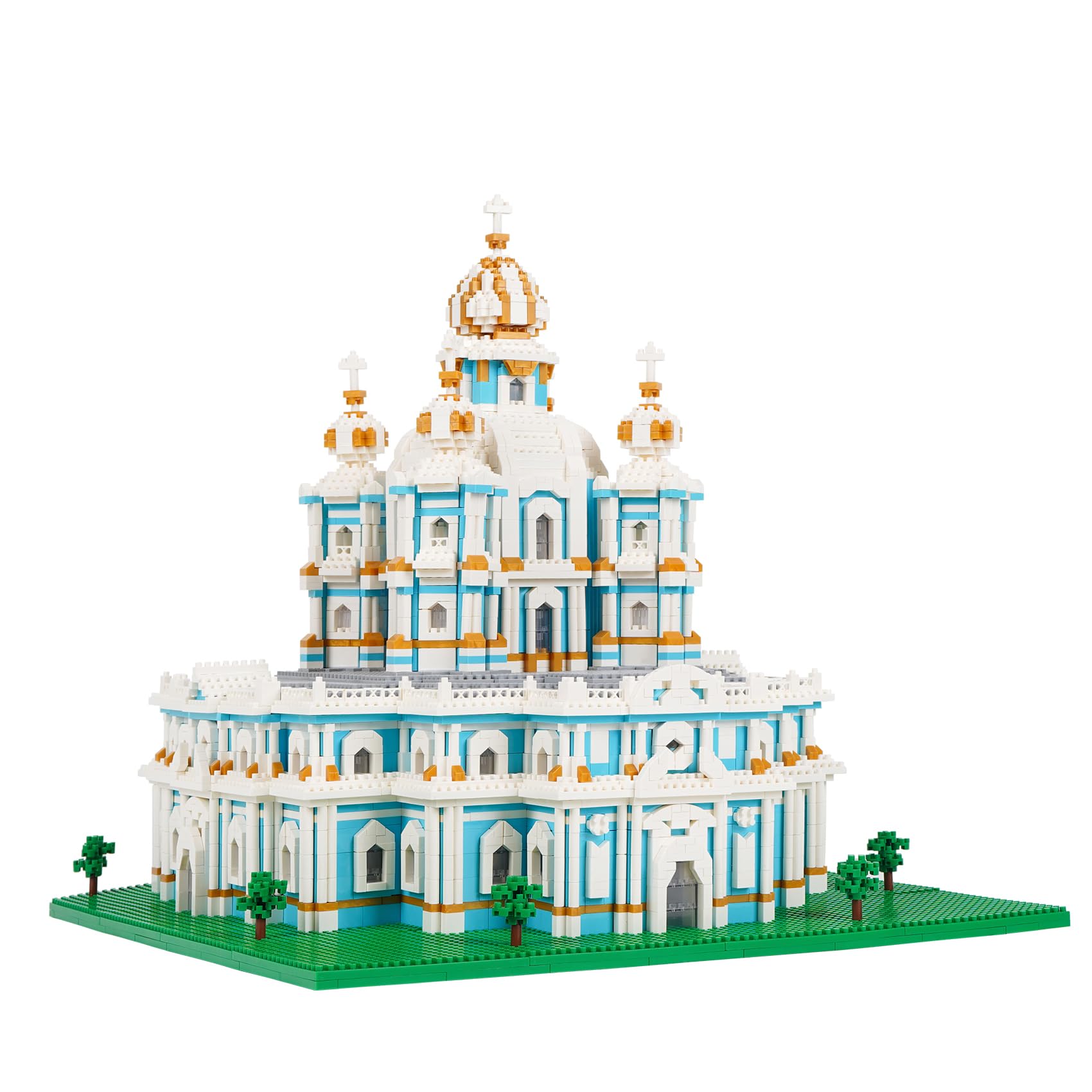 LULUFUN Smolny Cathedral Building Block Set, World Famous Architecture Model Toys, Micro Mini Blocks Kit for Hobbyists, Gift for Adults and Children 3737pcs — image 1