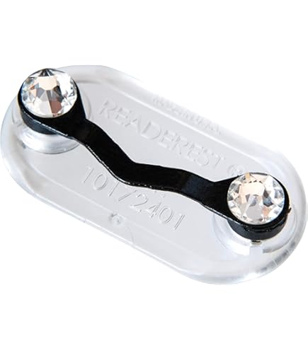 Letter C Floral Monogram Magnetic Eyeglass Holder | Chrome Metal ID Badge & Specs Keeper