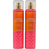 Bath & Body Works Fragrance Mist 2-Pack 8oz Each (Bahamas Passionfruit and Banana Flower) Packaging Varies