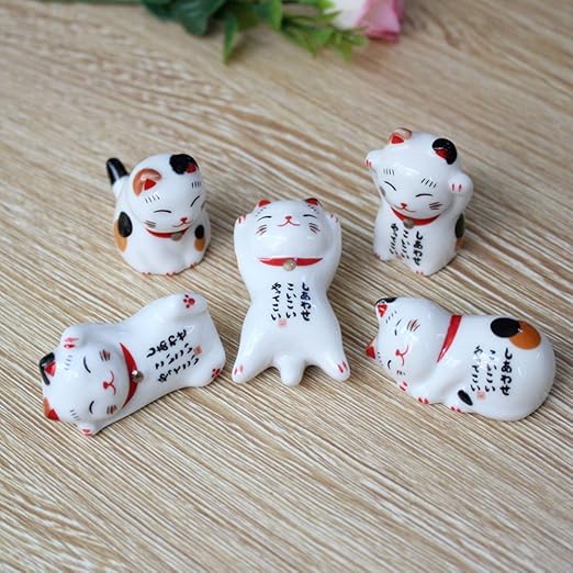 Amazon Com Lovely Cat Shape Chopsticks Holder Stand Ceramic