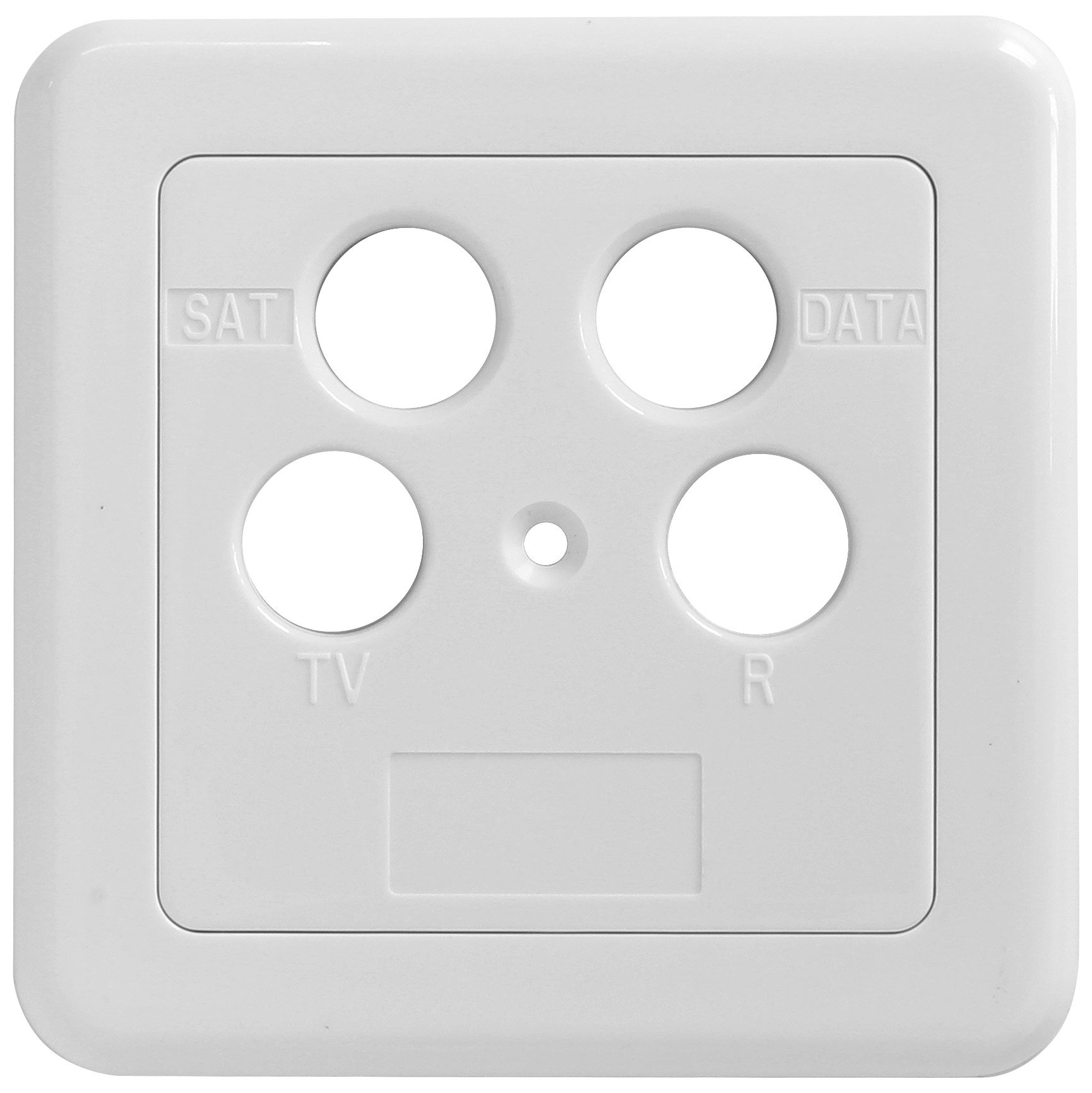 Axing SZU 2-12 Socket Cover Data, SAT, TV for BSD 960 (2-Piece) White