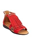 Comfortview Women's The Carmella Sandal - 9 W, Red