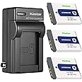 Kastar 3-Pack Battery and AC Wall Charger Replacement for Sony NP-BD1 Battery, Sony BC-CSD BC-CS3 Charger, Sony Cyber-Shot DSC-T75, Cyber-Shot DSC-T77, Cyber-Shot DSC-T90, Cyber-Shot DSC-T200 Cameras
