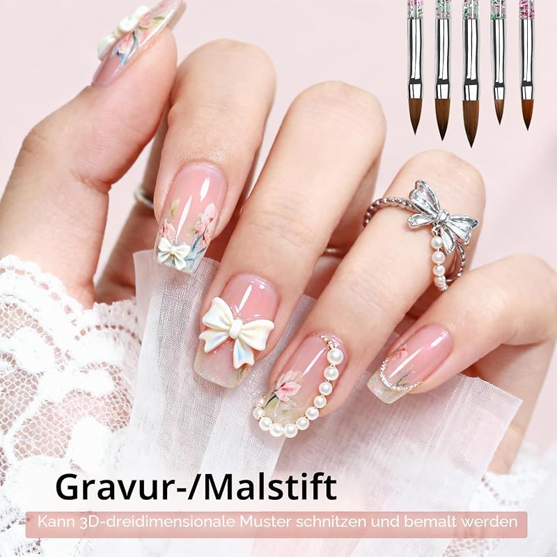 32 Stück Professionelle Nageldesign-Pinsel Nagelzeichnungs-Stifte & Punktierwerkzeuge mit Nagelpinselhalter Präzise Maniküre-Pinsel für Anfänger & Salon geeignet Perfekt für DIY-Nageldesign zu