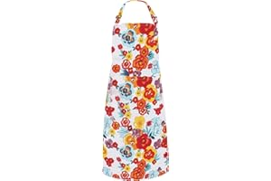 RUVANTI Aprons for Women with Pockets, Fits up to XXL, Cute Aprons for Kitchen, Cooking, Server, Barber, Chef Apron, 1 Pack