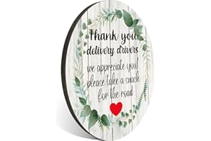 FTONENI Thank You Delivery Drivers Sign for House, Front Door Thank You Sign for Indoor/Outdoor Home, Office or Business Use, 4" x 5" (with Strong Adhesive Tape) - PMB020 Multicolor