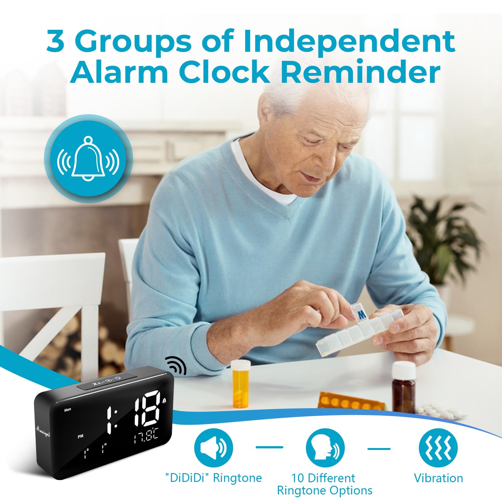 Mua Talking LED Clock, Talking Clock with Volume Control, Talking Alarm ...