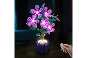 BRICKSHINING LED Lighting Compatible with Lego 10372 Hibiscus Flower Décor, Light Kit Compatible with Lego Botanicals Collection 10372, NOT Included The Model Set - JUST Lights