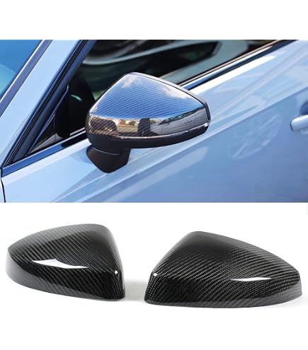2pcs Carbon Fiber Look Side Mirror Cover Trim For Ford Ranger 2015-2019