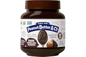 Peanut Butter & Co. Hazelnut Spread, Dark Chocolatey Hazelnut, Gluten Free & Non-GMO, 13 Oz (Pack of 6)