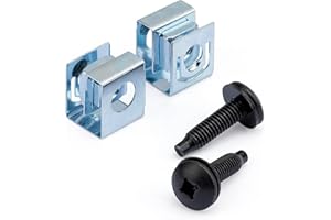 StarTech.com 10-32 Server Rack Screws - 50 Pack - Network Rack Screws and Clip Nuts for Rack Mount Server Cabinet or Enclosur