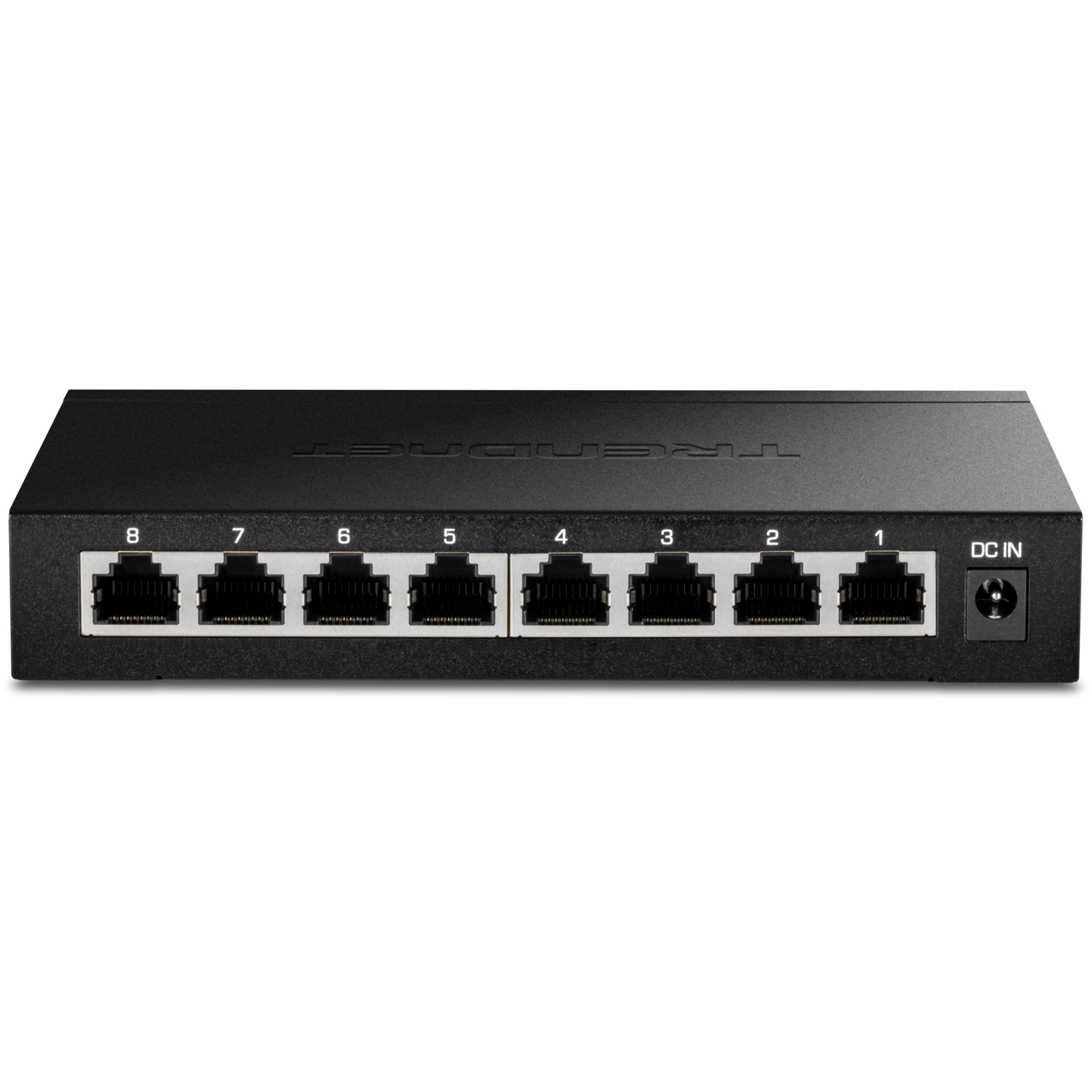 TRENDnet 8-Port Unmanaged 2.5G Gaming Switch, 8 x 2.5GBASE-T Ports, 40Gbps Switching Capacity, Backwards Compatible with 1000Mbps Devices, Fanless, Wall Mountable, Lifetime Protection, Black, TEG-S380