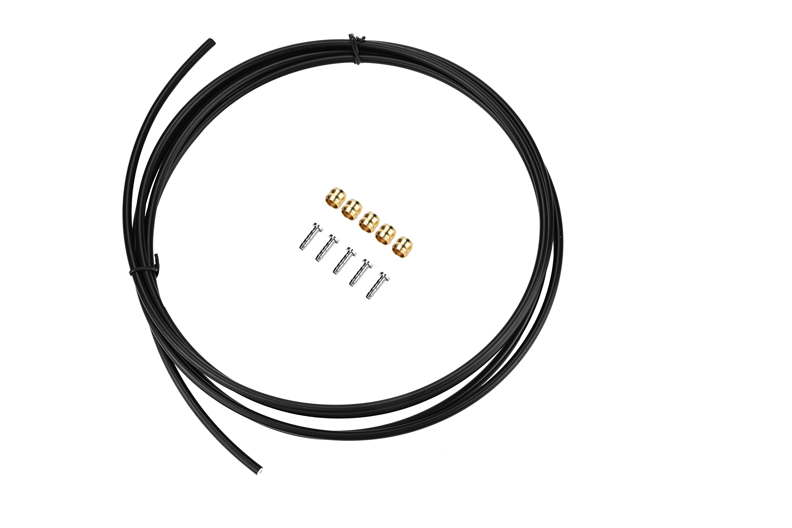 Hydraulic Brake Hose Kit, Including 3m Nylon Disc Brake Oil Tube, 5 Pcs Connecting Insert Screws and 5 Olive Rings for Shimano M315 335 395