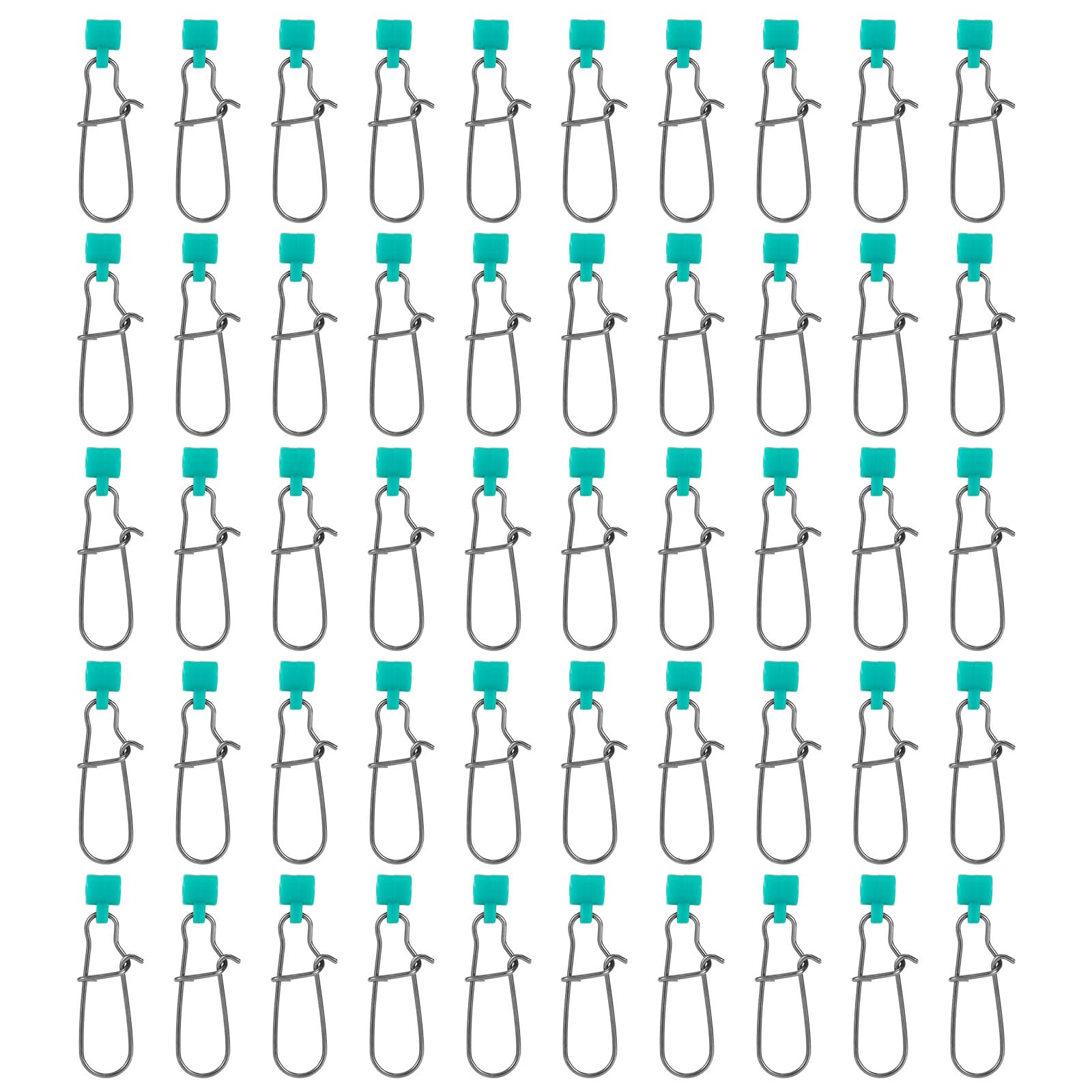 XIHIRCD 50pcs Fishing Weight Slider, Stainless Steel Fishing Line Sinker Slides Practical Sinker Slides Premium Fish Finder Rig Weight Slider For Fishing Tackle Accessories (Green)