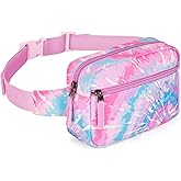 Choco Mocha Fanny Pack for Girls Kids Fanny Pack 6-8 Girls Belt Bag Ages 8-12 Toddler Fannys Packs Christmas Gifts, Tie Dye