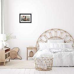 JCJMY 5x7 Picture Frame Black with 4x6 Mat for Wall