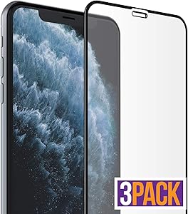 FlexGear Screen Protector for iPhone 11 Pro Max/iPhone Xs MAX [Full Coverage] Tempered Glass, Clear (3-pack)