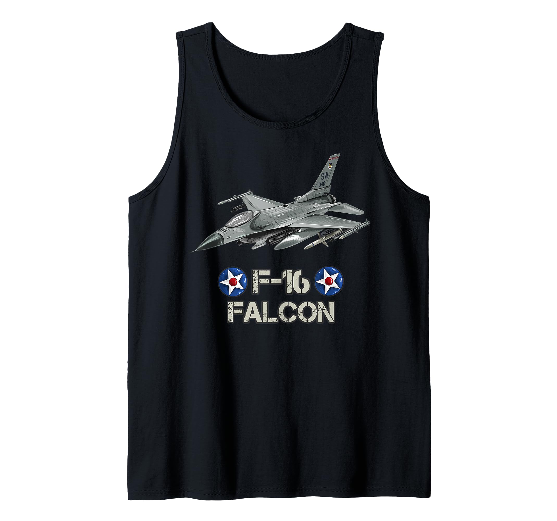 American Air Force Aircraft Fighter F16 Falcon Tank Top — image 1