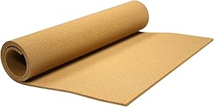 Thornton's Office Supplies Cork Roll Bulletin Board Natural 24 x 48 x 0.25 in. Hobby DIY Projects Frameless Shelf Liner & Drawer Liner Corkboard for Craft & Classroom Display Decorations