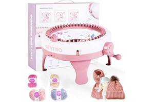 RVtiooy SENTRO Knitting Machine, 48 Needles Knitting Machine, Smart Loom with Row Counter, Knitting Machines for Adults DIY Scarf Hat Socks Gloves, for Beginners(W48)