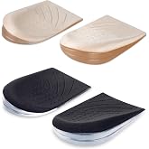 2 Pairs 3 Layers Medial &amp; Lateral Heel Wedge Silicone Insoles - Corrective Adhesive Shoe Inserts for Foot Alignment, Knock Knee Pain, Bow Legs, Osteoarthritis for Men and Women(Large)