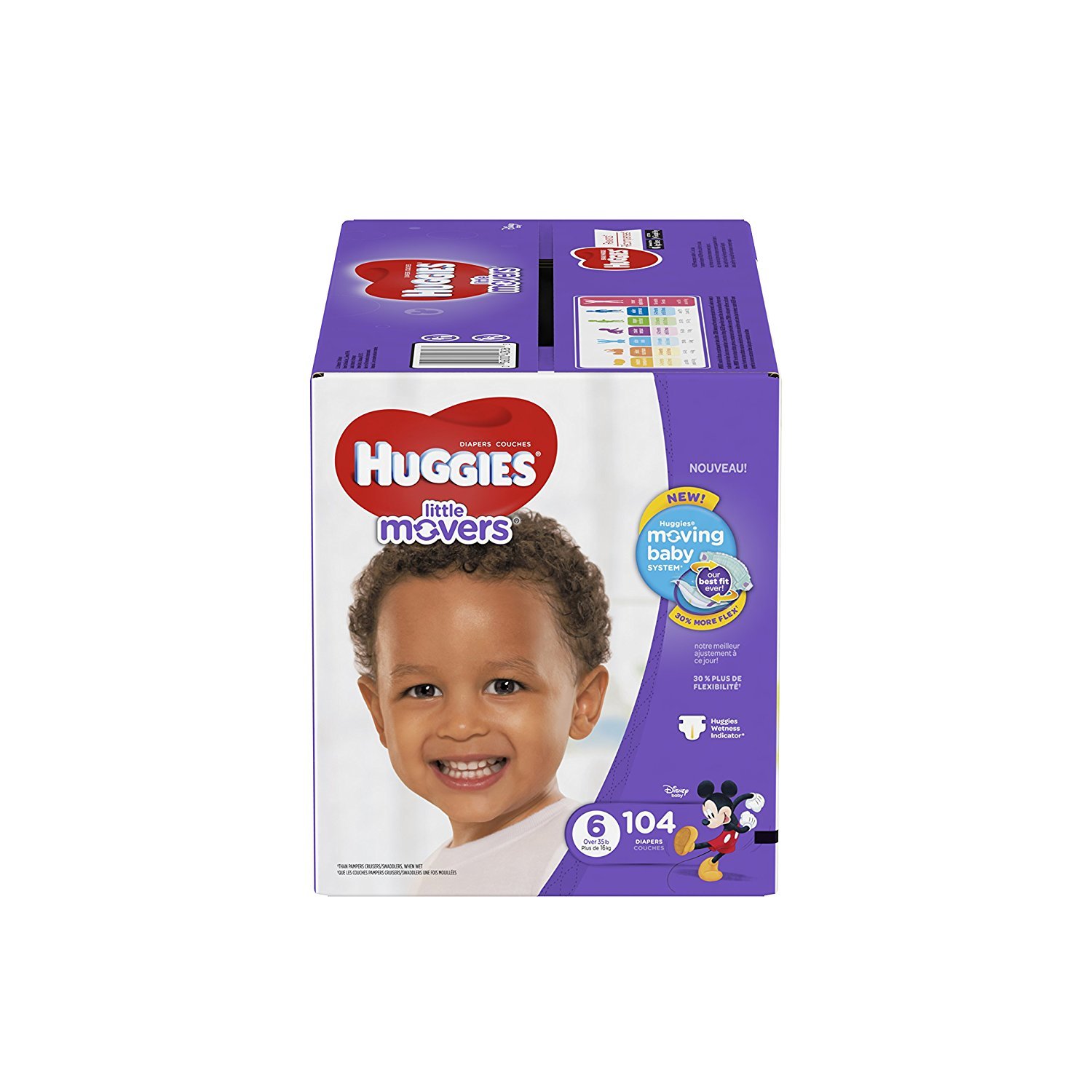 Huggies Little Movers Baby Diapers, Size 6, Box of 104 Buy Online in
