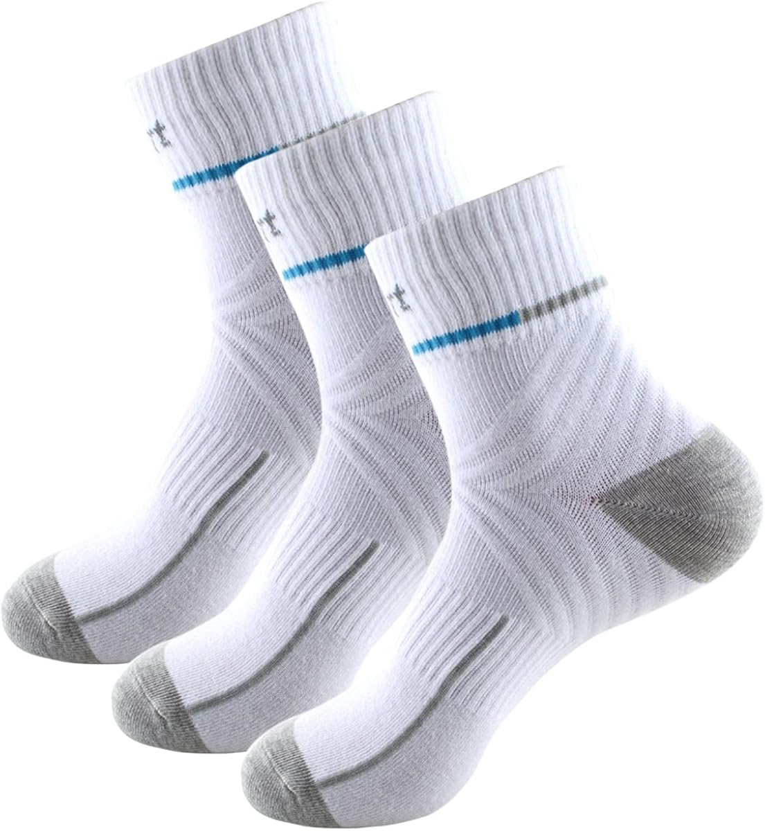 Sasairy Lot de 3 Paires de Chaussettes Anti Transpiration en Coton ProtègePied Socquettes de