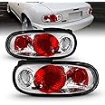 AmeriLite For 1990-1997 Mazda Miata Euro Chrome Replacement Tail Lights - Passenger and Driver Side