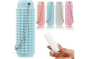 XIAWALANGZHUO 4 PCS Little Ouchies Pain Fidget Toy, Pocket Mini Pain Stim Fidget Toys for Office Workers to Stress Relief, 3D Printed Spiky Grippie Stim Keychain (White,Pink,Blue,Pink)