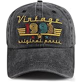 Vintage 1993 1973 1933 Hats for Men Women, Adjustable Embroidered 33 53 93 Year Old Birthday Party Decorations Baseball Cap