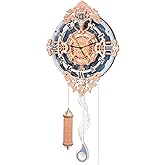 ROKR 3D Puzzles for Adults Vintage Wooden Pendulum Clock Kits 12", Mechanical Building Model Kits DIY Wall Clock Hobbies for 