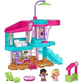 Fisher-Price Little People Toddler Toy Barbie Beach House Playset, Figures and Accessories for Preschool Pretend Play Kids Ag