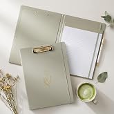 Aesthetic Clipboard Folio with Refillable Lined Notepad &amp; Interior Pocket | Cute Padfolio and Legal Pad Holder for Women - Easily Organize Notes at Work, School, or Home