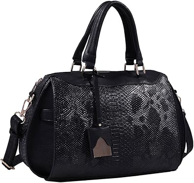 snakeskin tote shoulder bag