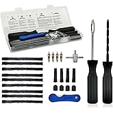 ZERINT Tubeless Tire Repair Kits, 26pcs Compact Tire Puncture Repair Kit, Tire Repair Tools and Tire Repair Plugs for Cars Mo