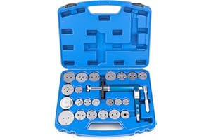 Hmmyior 23PCS Pneumatic Brake Caliper Tool Kit, Air Operated Brake Piston Wind Back Tool with JIS Adapters – Fits Most American, European, Japanese Vehicles