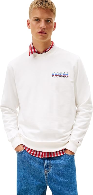 TJM Reg Entry DNA Play Crew Ext Dm0dm22377 Sweat-Shirt pour Homme, Blanc (écru), XXL