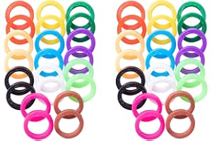 50 Pcs Key Caps Covers Tags, Color Key Caps House Key Covers for Most Flat Key Types