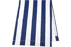 AHANDMAKER Beach Sling Chair Replacement Canvas, Blue and White Stripes Casual Simple Sling Chair Replacement Fabric for Sunbathing Garden Garden Beach (114x42.5cm/44x16inch)-Only Replacement Canvas