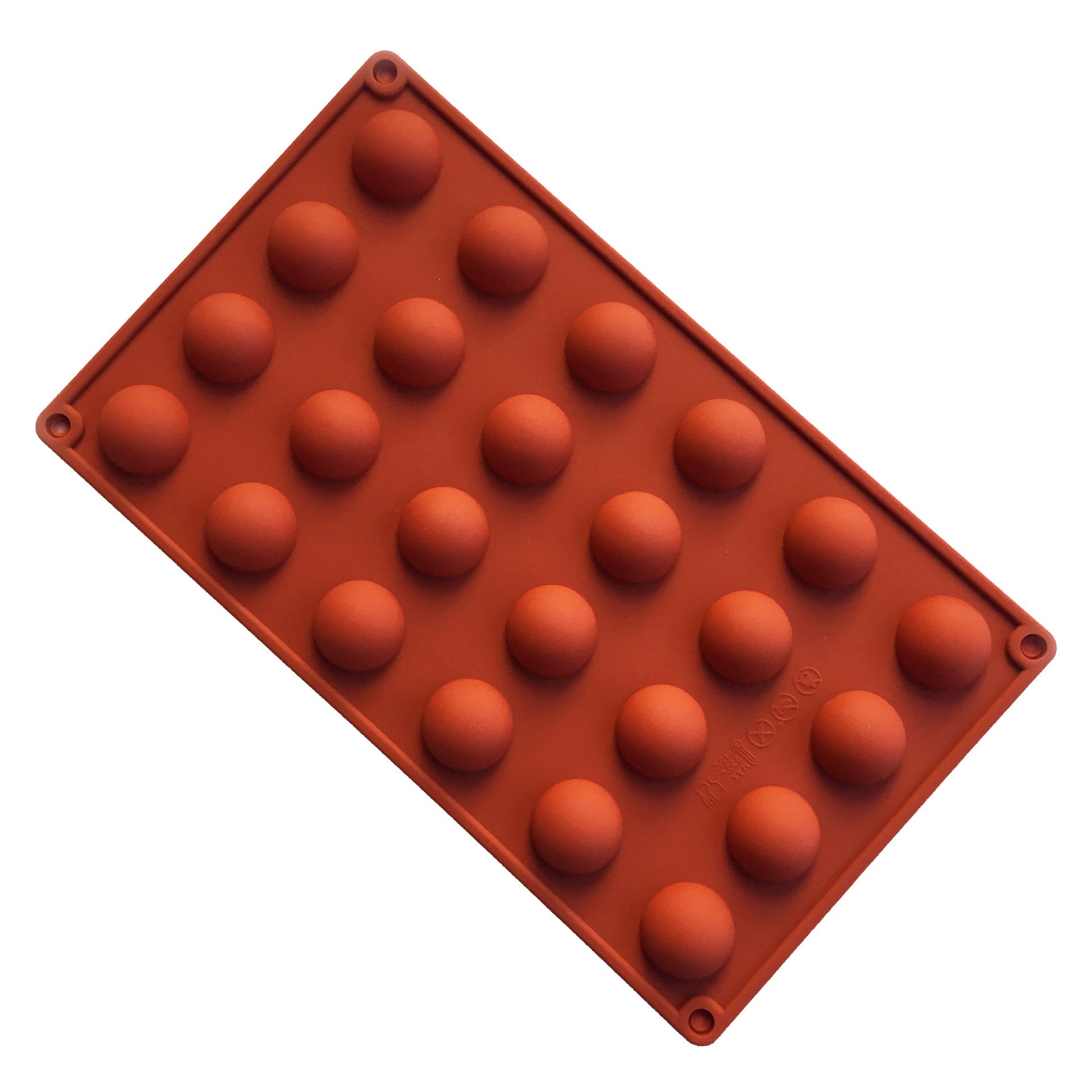 Silicone Mould Hemisphere,MKNZOME 24 Cavity Semicircle Dome Silicon Chocolate Moulds Bakeware Cake Baking Mold Tray for Cake Soap Jelly Pudding Candy Chocolate Ice Cream Bombes