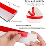 EXTSUD Adhesive Door Bottom Weather Stripping 100x5cm White Silicone Draft view 6