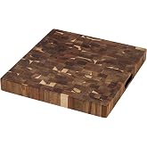 Ruvati 17 x 16 x 2 in Acacia End-Grain Butcher Block - RVA2445ACA | solid wood, large cutting board