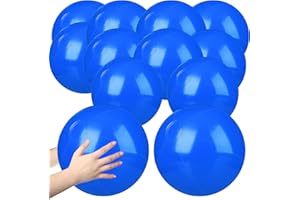 Raiten 12 Pcs Beach Ball Inflatable Beach Balls Large Inflatable Ball Floating Ball for Swimming Pool Party Favors Outdoor Activities Summer Birthday Party Supplies (Blue,12 Inch)
