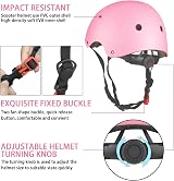 ValueTalks Kids Bike Helmet and Pads Set 7pc Adjustable Black view 2
