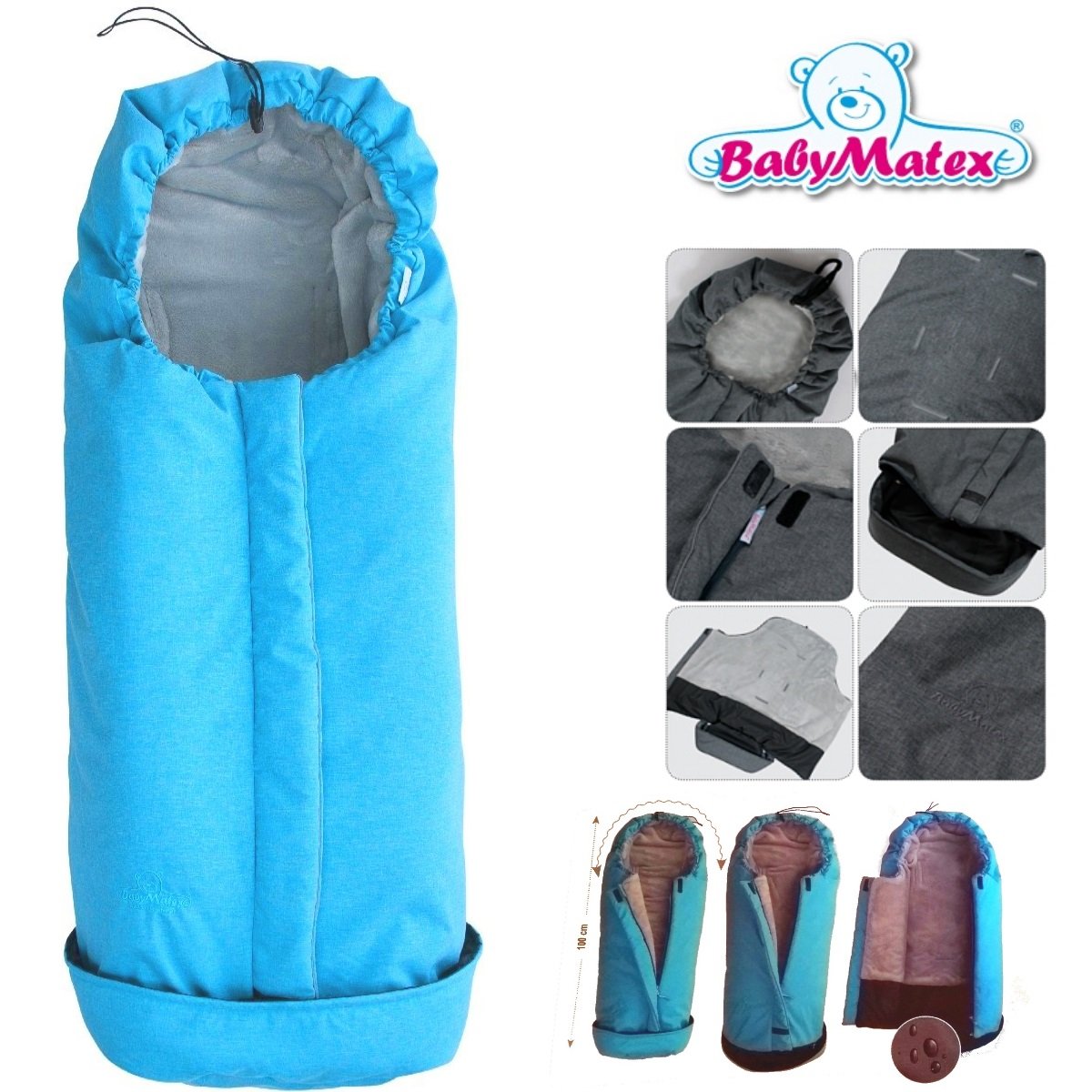 Baby Matex 2 in1 Triton de Luxe 100 cm * * Petrol/turquesa ...