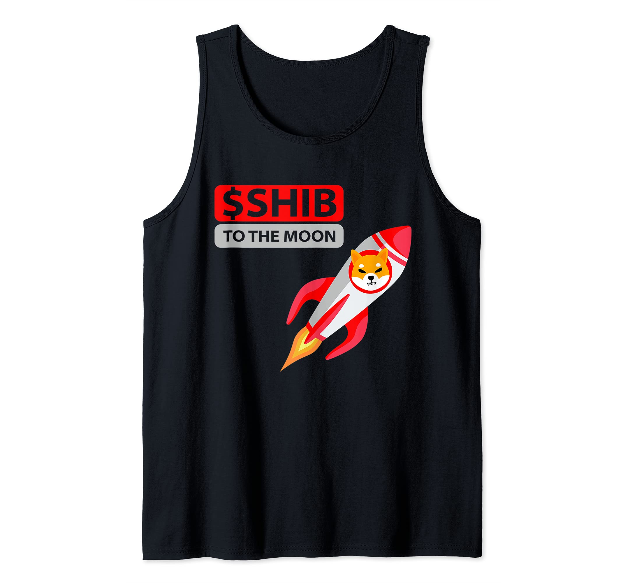 Rocket Shiba Coin Shirt, $SHIB to the Moon Shiba Inu Crypto Tank Top
