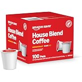 Amazon Brand - Happy Belly Medium Roast Coffee Pods, House Blend, Compatible with Keurig 2.0 K-Cup Brewers, 100 Count
